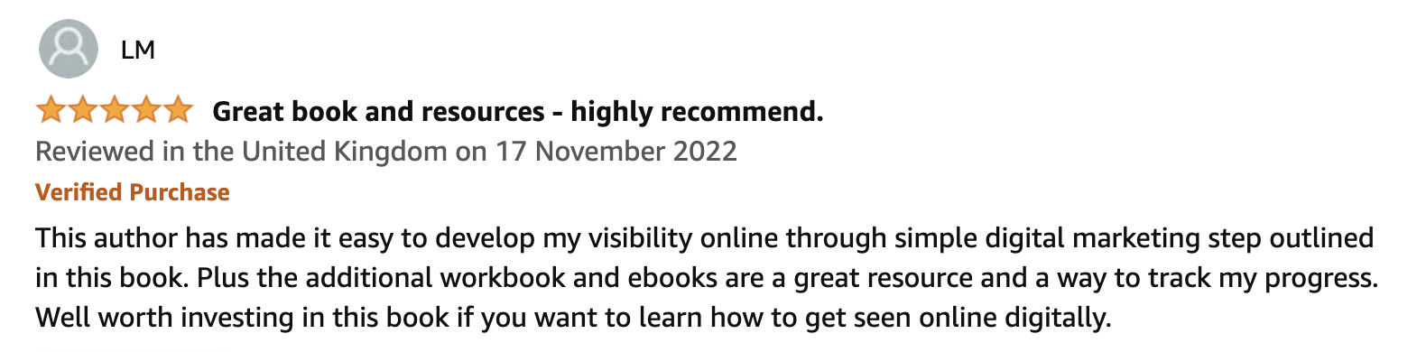 Amazon Review about Solving The Digital Marketing jigsaw Puzzle Book