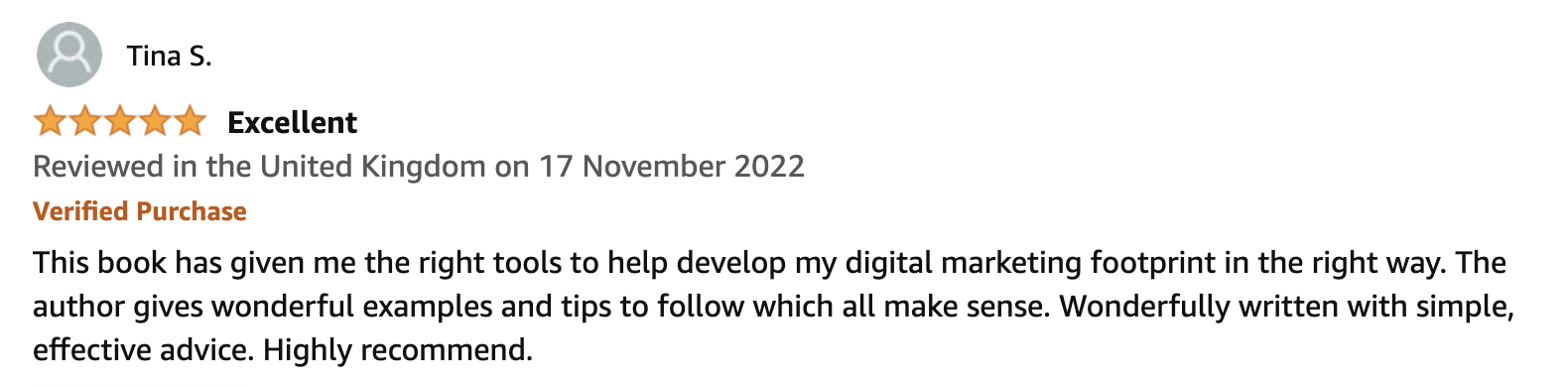 Amazon Review about Solving The Digital Marketing jigsaw Puzzle Book