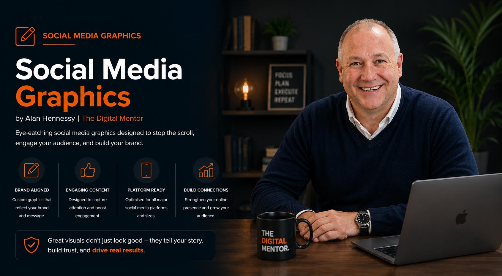 Alan Hennessy The Digital Mentor - Helping You Navigate the Digital Landscape Social Media Grpahics